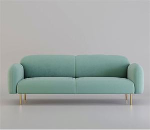 Divano GEDO Nordic 2026 per Soggiorno, Divano Doppio in Morbida Flanella Bianca - Product Image 4