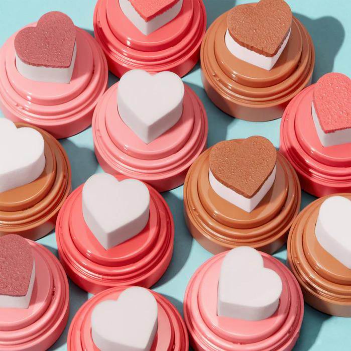 Высокопигментные румяна в форме сердца OEM, веганский мерцание, жидкость для лица, оттенок в форме сердца, частная торговая марка, косметическая косметика