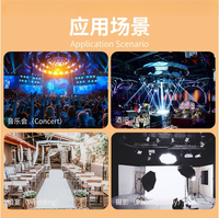 Focos Lineales COB de 200W con Aletas, RGBWA UV 6en1, Luz Par COB para Escenarios, Fiestas, Conciertos, Iglesias, Bodas, Teatro