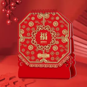 Benutzer definierter Farbdruck Hohe Qualität Niedriger Preis China Supplier Desk Calendar 2024