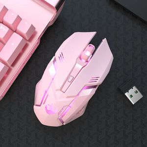 Ratón inalámbrico para Gaming, Mouse inalámbrico <span class=keywords><strong>de</strong></span> Gaming, sin cable, color rosa - Product Image 4