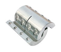 Accouplement en deux parties en acier inoxydable fendu avec collier de serrage rigide à rainure de clavette Accouplement à disque d'arbre flexible personnalisable OEM