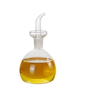 Botella de aceite de vidrio de borosilicato de alta calidad, tamaño personalizado, a prueba de fugas, redonda, para cocina, aceite, salsa, vinagre, aceite de oliva, venta al por mayor - Product Image 4