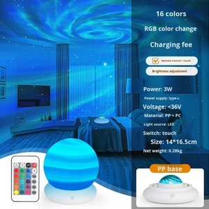 RGB LED Northern Light Aurora Projection Lamp Decor Starry Sky Night Light with <b>Remote</b> <b>Control</b> for Bedside - Product Image 5