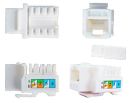 Cat5E non blindé Rj45 Utp prise modulaire connecteur de câble Ethernet Cat5E poinçon vers le bas Jack trapézoïdal
