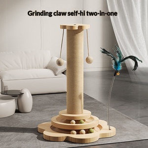 Poste Rascador Duradero de Sisal para Gatos, Juguete Interactivo para Aliviar el Aburrimiento, con Características para Gatos y Gatitos, Palo de Juguete, Estructura para Escalar - Product Image 2