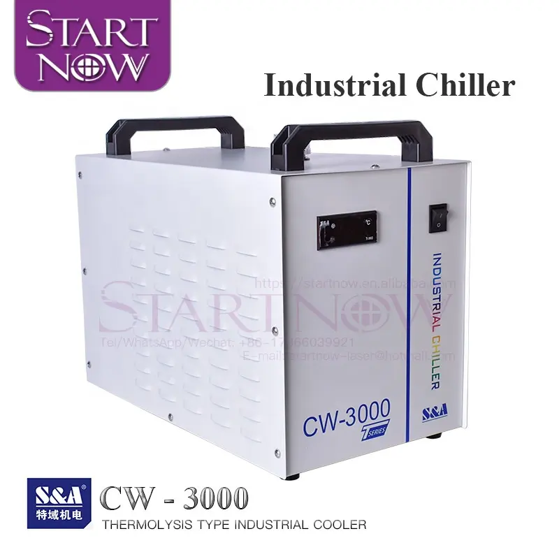 S&A CW3000 Series Industrial Water Chiller CW3000DG CW3000TG CW3000AK For CNC Spindle Machine 80W CO2 Laser Tube 1/2 HP Chiller