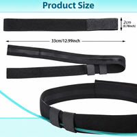Bandeau réglable pour canule nasale à oxygène avec protections d'oreille, conception anti-mouvement, fixation par crochets et boucles pour accessoires