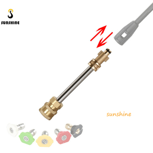 Tige d'extension SS 1/4 connecteur rapide Extender <span class=keywords><strong>Lance</strong></span> nettoyage de voiture extension de pistolet à eau haute pression baguette courte pour Bosch <span class=keywords><strong>Nilfisk</strong></span> - Product Image 4