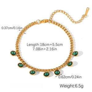 Collar de cadena con dijes de disco y puntos circulares, chapado en oro de 18 quilates, estilo bohemio, con pequeños diamantes, para mujer - Product Image 4