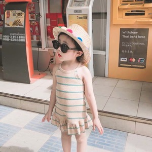 Child Star Circle Girls Dress Halter Sleeveless Breathable Striped Summer Outfit For Toddlers - Product Image 3