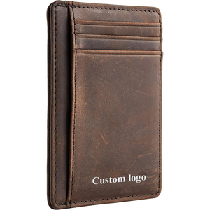 Cartera Delgada Minimalista de Cuero con Bloqueo RFID y Protección Antirrobo para Tarjetas de Crédito, para Bolsillo Frontal - Product Image 2