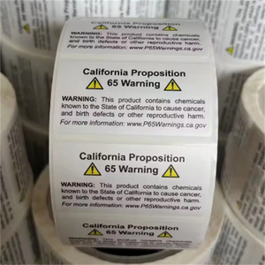 Etichette di Avvertimento per la Salute California 65, 2x1 Pollici, 500 Pezzi, Autoadesive in Carta Patinata, Personalizzabili, Proposta per il Cliente - Product Image 5