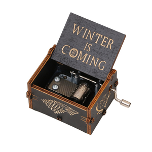 Nueva Llegada, Caja <span class=keywords><strong>de</strong></span> Música <span class=keywords><strong>de</strong></span> Madera con Manivela, Personalizada, Mini, Grabada con Láser - Product Image 2