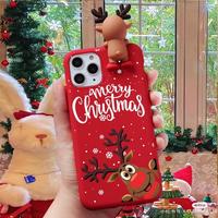 Accessoires de coque de téléphone à thème Noël (Père Noël et Élan) disponibles en gros, avec figurines pour iPhone 18, 17, 15 Pro Max