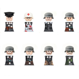 Compatible avec les blocs de construction miniatures, figurines de soldats allemands et de zombies de la Seconde Guerre mondiale, modèles de figurines à assembler, cadeau pour garçons - Product Image 2
