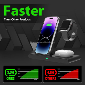 3 trong một tốc độ mới Tai nghe mạch văn phòng bàn tổ chức 15W nam châm Pad nhận không dây sạc với bộ sạc đứng - Product Image 5