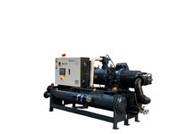 Refroidisseur à vis monocylindre 120 CV refroidi par eau, haute efficacité, économie d'énergie, contrôle PLC pour la fabrication plastique