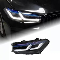 Feux de jour à LED bleus Thunder pour BMW Série 5 G30 18-20, éclairage d'ambiance LED pour phares avant, modification de l'ensemble de phares