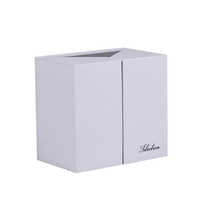 Luxe personnalisé blanc rabat double ouverture porte papier pliable fermeture magnétique montre bijoux bague emballage boîte