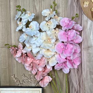 Orquídeas Phalaenopsis Artificiales de 9 Cabezas Simuladas, Flores de Seda para Decoración de Bodas, Arreglo de Piso - Product Image 1