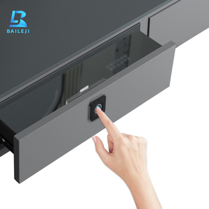 Black Fingerprint Lock Smart Cabinet Lock <strong>Biometric</strong> Keyless Furniture Wardrobe Chest Of Drawers Fingerprint Lock With USB - Product Image 1