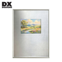 Cadre photo en alliage d'aluminium et acier inoxydable avec impression, cadre photo en métal pour table, bureau, décoration murale