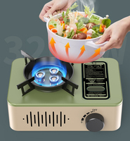 Réchaud à gaz portable haute puissance à 3 brûleurs, mini-cuisinière de camping extérieure, flamme réglable, réchaud au butane pour pique-nique et barbecue