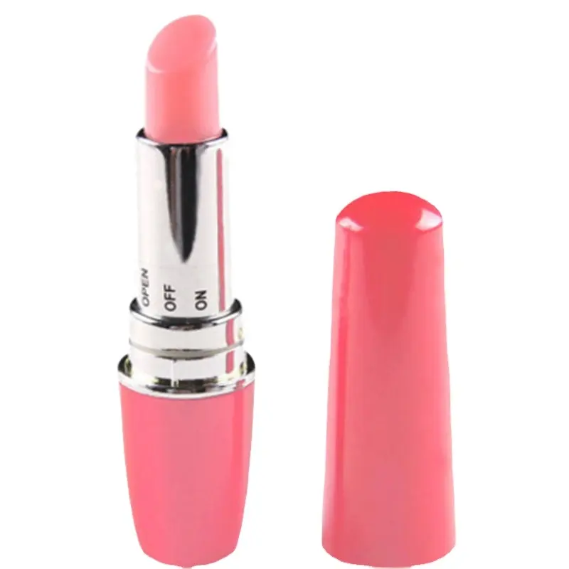 Masajeador vibratorio de labios rojos máquina de masaje de vagina femenina lápiz labial Mini vibrador para mujer