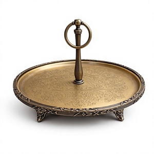 Support de présentation de desserts multi-niveaux moderne fait main, plateau de service pour gâteaux et pâtisseries, pour boulangerie, café, hôtel, restaurant, vente en gros, en métal - Product Image 1