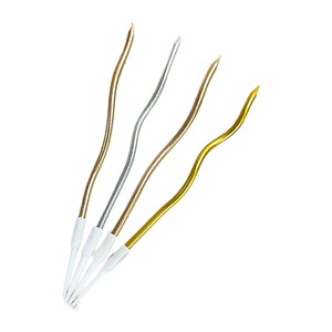 Candeline Ondulate per <span class=keywords><strong>Compleanno</strong></span> Oro Argento Oro Rosa, Eleganti Decorazioni a Spirale per Torte, Candele Curve per Compleanni Matrimoni Celebrazioni - Product Image 1