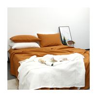 Pháp Linen Bán Buôn 100% Lanh Bộ Đồ Giường Sang Trọng 5 Sao Khách Sạn Linen Bed Sheet Sets