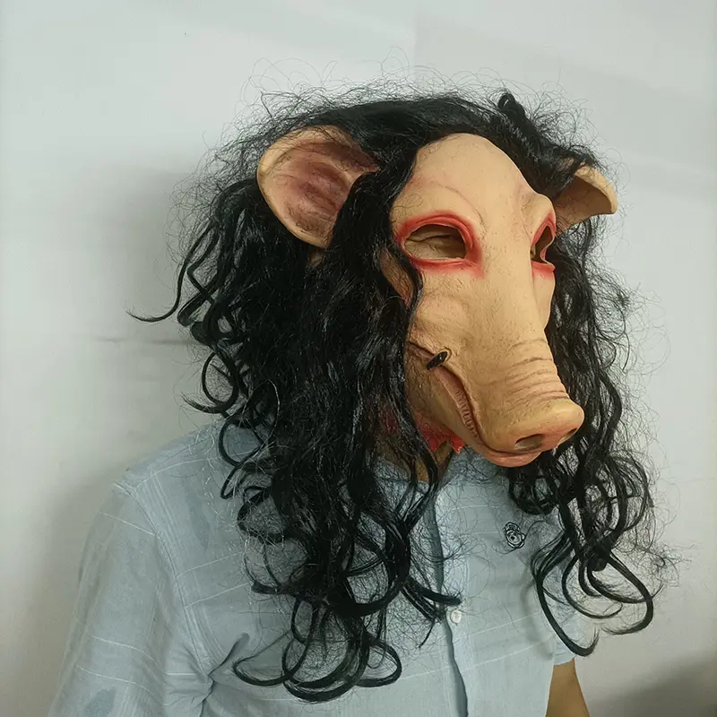 Новое поступление, латексный чехол для лица ужасных животных, костюм для Хэллоуина, страшная пила, свинья, реквизит, маска для вечеринки, для косплея
