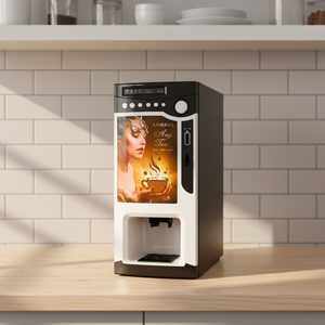 Distributeur automatique de café instantané LE303V, distributeur de gobelets automatique, fonctionnement à pièces, 3 boissons chaudes pré-mélangées, garantie 1 an - Product Image 1