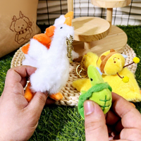 En gros, Pendentifs en peluche mignons en forme de grande oie blanche, Pendentifs de sac, Porte-clés, Porte-clés en peluche de poupée de dessin animé exquise, Petits pendentifs cadeaux