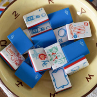 Set Mahjong Amerika Bertema Koboi Barat Mewah, Ubin Akrilik Portabel Ramah Lingkungan dan Tahan Lama untuk Hiburan dan Hadiah