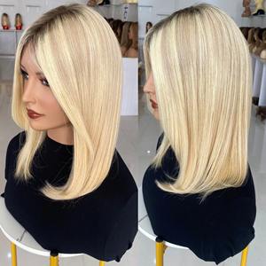 Peluca Médica de Cabello Humano Virgen Ultra Natural de Lujo, Línea de Cabello Realista, Transpirable, con Encaje Completo, para Pérdida de Cabello por Cáncer - Product Image 1