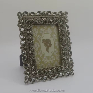 Bàn Chải Màu Trắng Khung Hình Vàng Nhỏ <span class=keywords><strong>Baroque</strong></span> Khung Ảnh 2.5*3.5 Nhựa Khung Hình Cho Tất Cả Các Gia Đình - Product Image 3