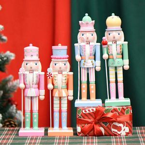 Adorno Navideño de Madera Maciza de Nogal, Color Macaron 2024, 25CM, Diseño Creativo de Soldado, Estilo Clásico, Artesanía, Regalo Decorativo - Product Image 4