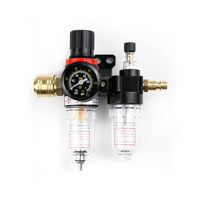 Régulateur de filtre à air double unité AirTac AFC2000 avec manomètre pour systèmes pneumatiques - Product Image 1