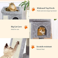Chine usine livraison gratuite gris clair sisal peluche chat escalade cadre griffoir arbre bois grattoir chat arbre tour maison