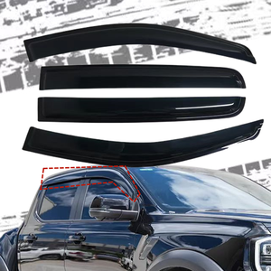 <span class=keywords><strong>Accessori</strong></span> 4x4 Pickup visiera per porta deflettore visiera parasole per finestra in plastica acrilica nera per <span class=keywords><strong>Ranger</strong></span> 2022 2023 xl xls xllt Wildtrack - Product Image 1