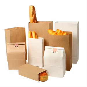 Sacs en papier personnalisés, cadeaux, biodégradables, à emporter, pour hamburgers, pain, kraft, avec un nouveau design, Customshopping - Product Image 1