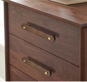 Tirador de puerta de gabinete de nogal americano OLex, estilo rústico antiguo, manija de madera maciza para cajones, cocina, armario y puertas. - Product Image 2