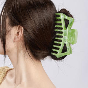 Pinzas de Pelo de Plástico para Mujer al por Mayor, Accesorios para el Cabello, Pinza de Pelo Geométrica de Plástico con Diseño de Caparazón de Tortuga de 13.5cm - Product Image 2