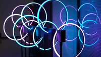 Anneau de moteur rotatif à 360° avec contrôle DMX512 pour spectacles de scène, parcs extérieurs, éclairage de scène à tube LED, équipement d'éclairage de scène DMX
