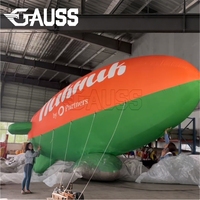 GAUSS Vente chaude Personnalisé 7m Dirigeable publicitaire gonflable à l'hélium avec impression UV, Ballon publicitaire extérieur de grande hauteur
