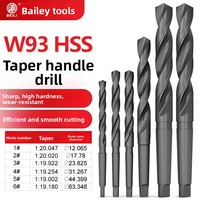 Foret hélicoïdal HSS à queue conique Morse DIN345, nitridé et trempé, pour perçage et alésage industriel du métal, pour tour à métaux et CNC