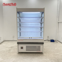 Réfrigérateur commercial multi-étagères pour fruits, vitrine ouverte sur mesure, équipement de supermarché, dégivrage automatique par air