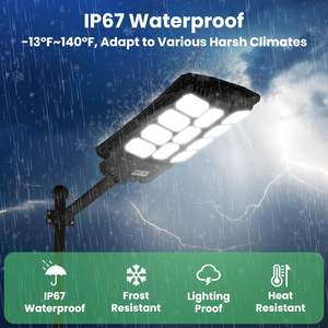 Super lumineux et pas cher 1000W 500W 400W tout en un lampadaire robuste étanche extérieur route lampe lampadaire solaire - Product Image 4